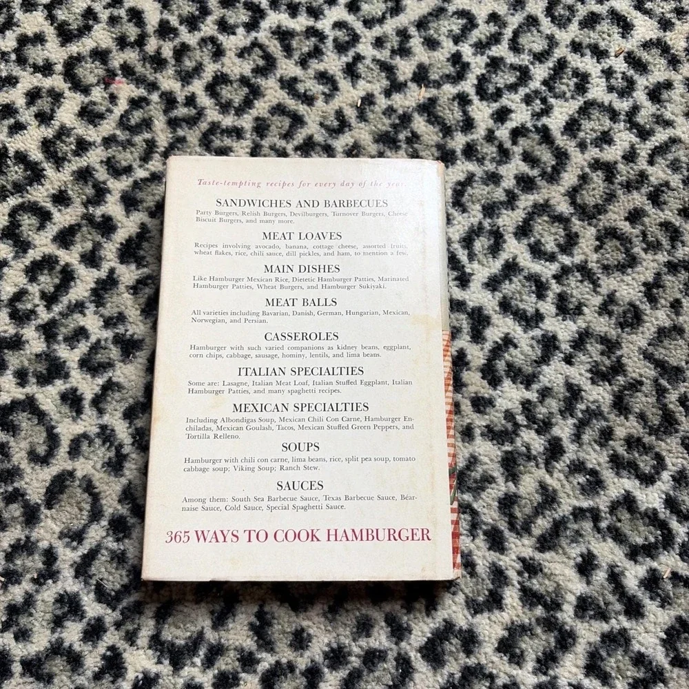 365 Ways to Cook Hamburger (Hardcover book,‎ 1960) Doyne Nickerson Recipes